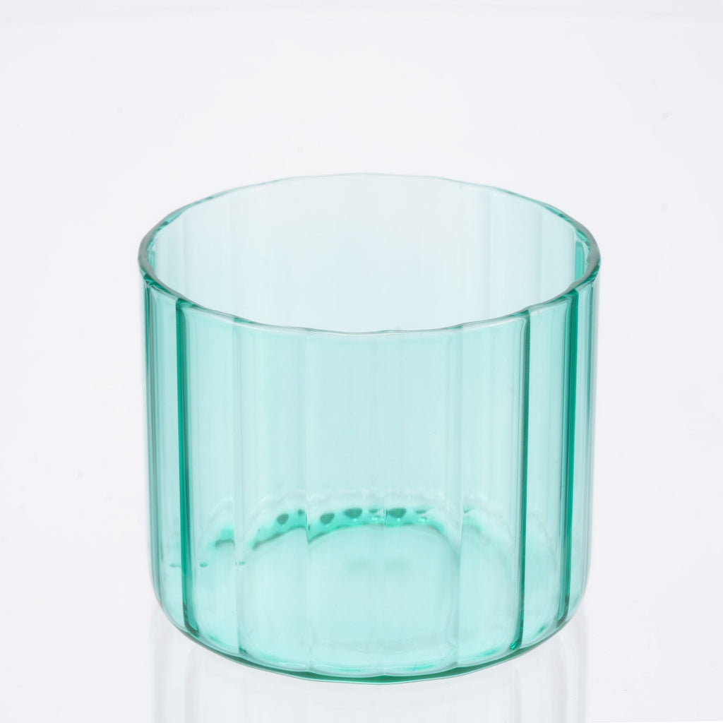 Glass Canister Set & Bamboo Lid - Diamond Blue