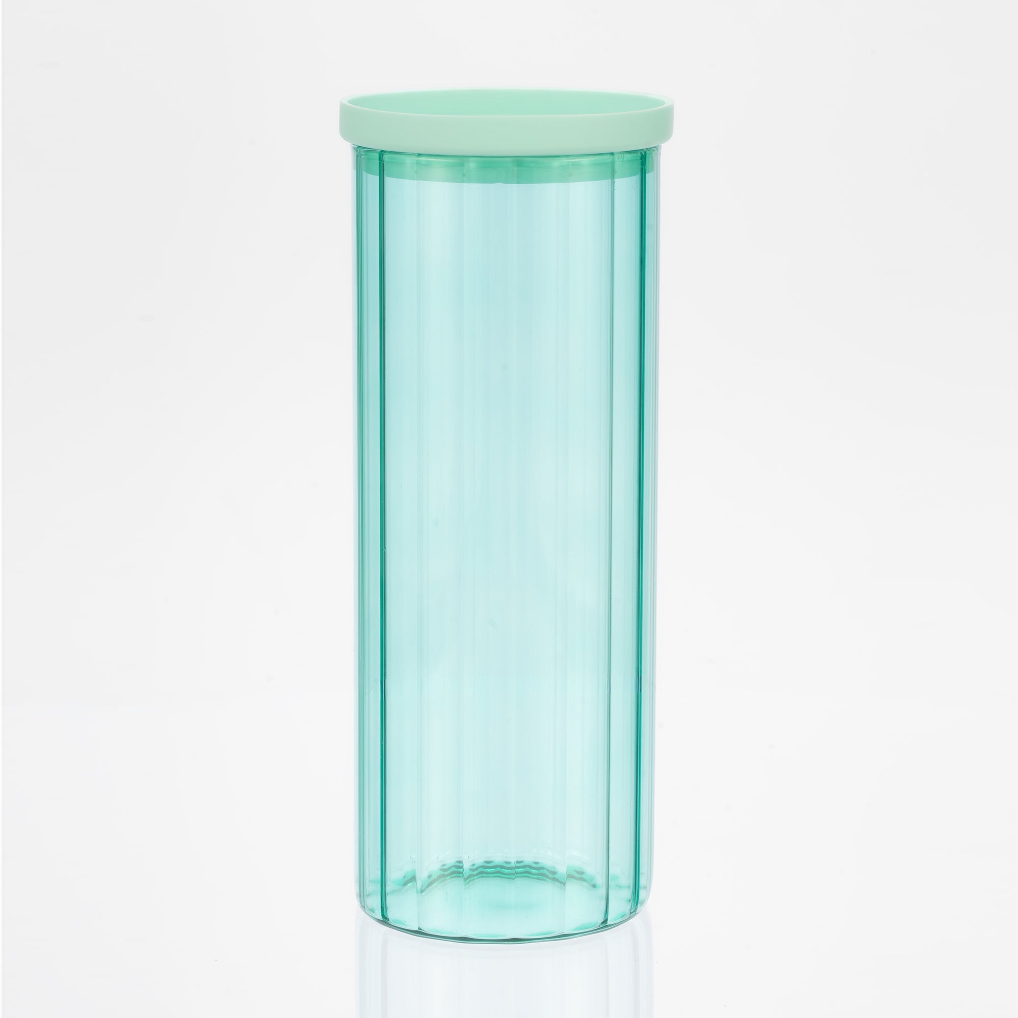 Glass Canister Set & Glass Lid - Diamond Blue