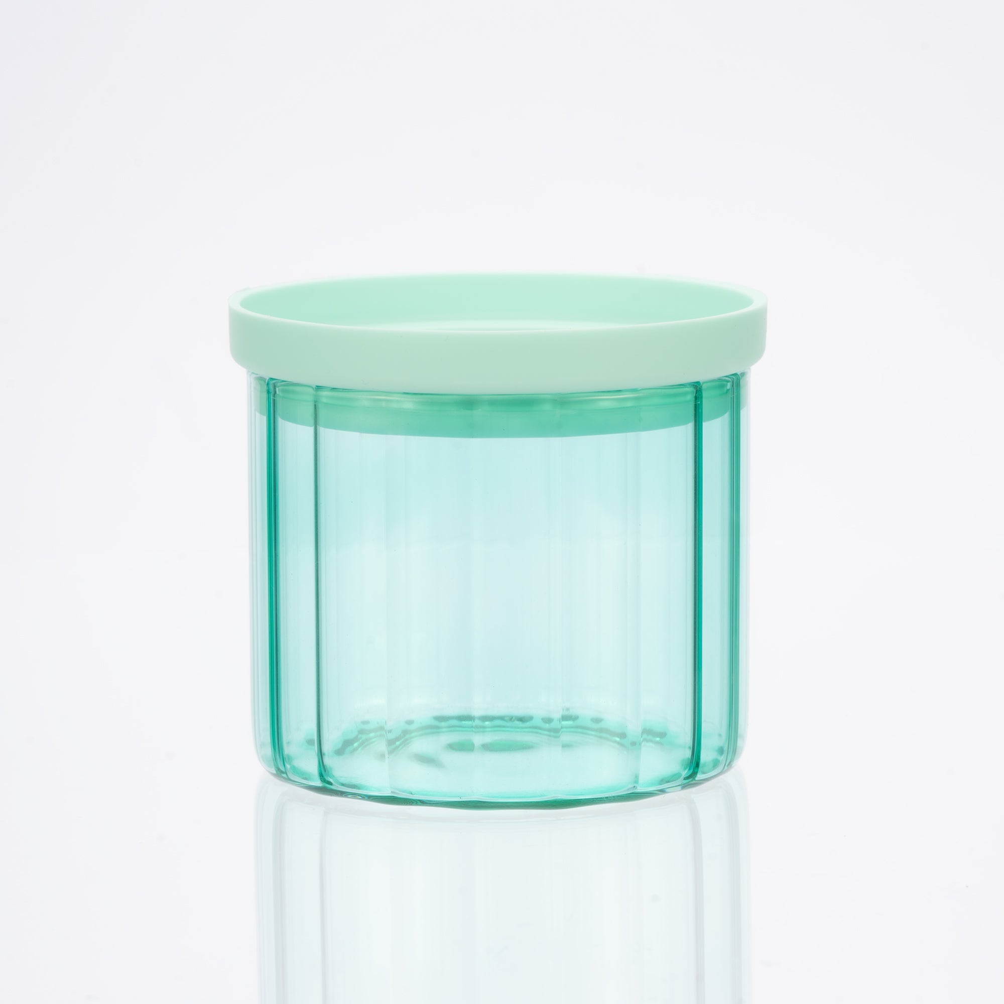 Glass Canister Set & Glass Lid - Diamond Blue