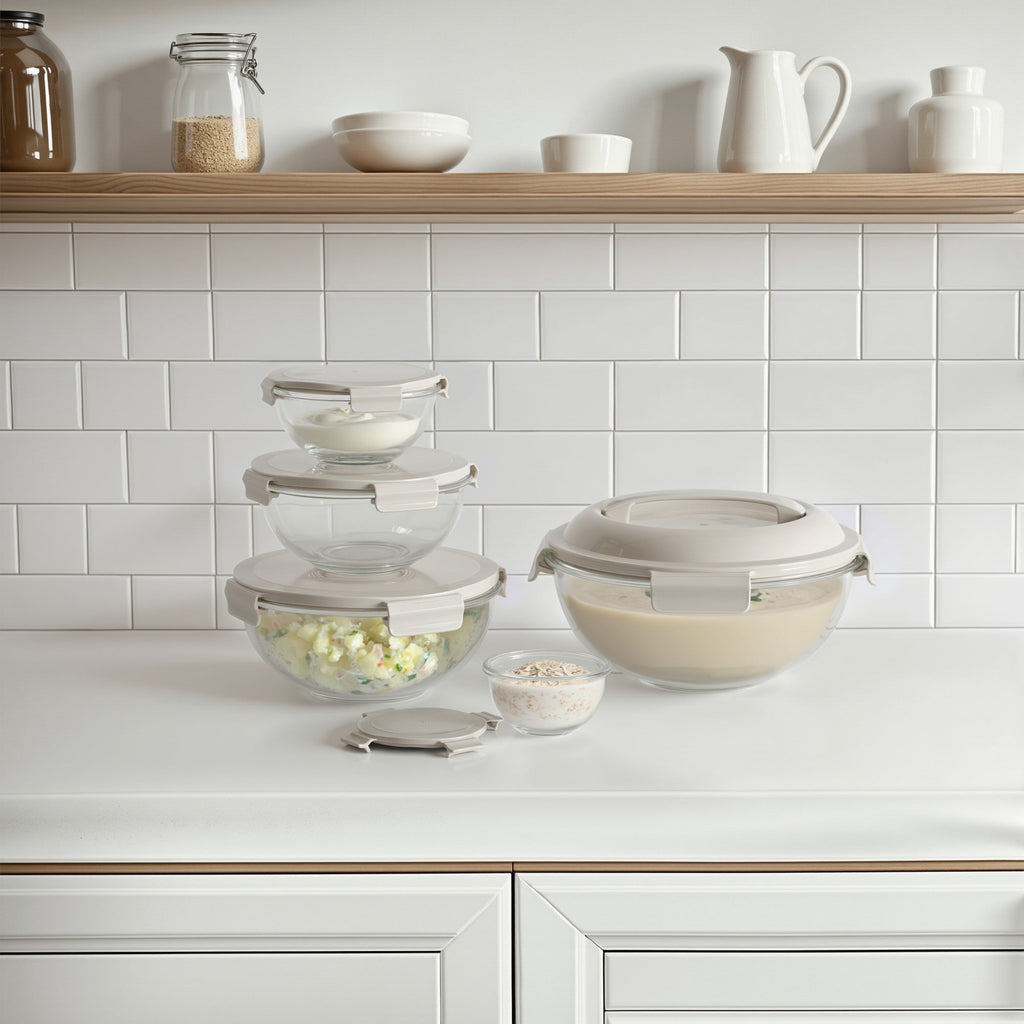 Borosilicate Glass Mixing Bowl Set (5 Bowls)