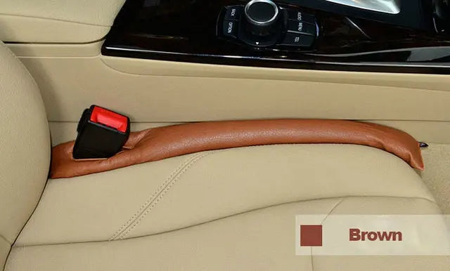 PU Leather Car Seat Gap Filler Cushion – Crevice Leakproof Protector
