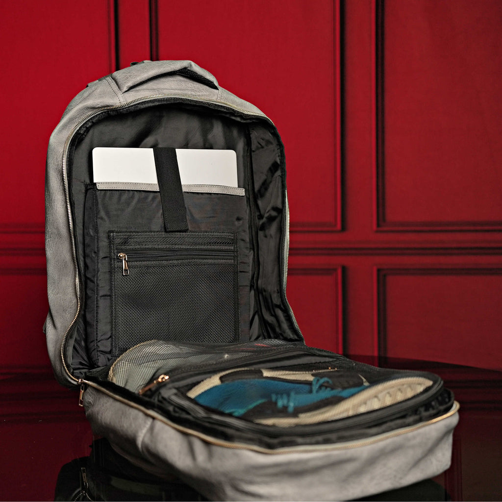 Grey Leather Commuter Bag (Only 9 Available at I Got It First)