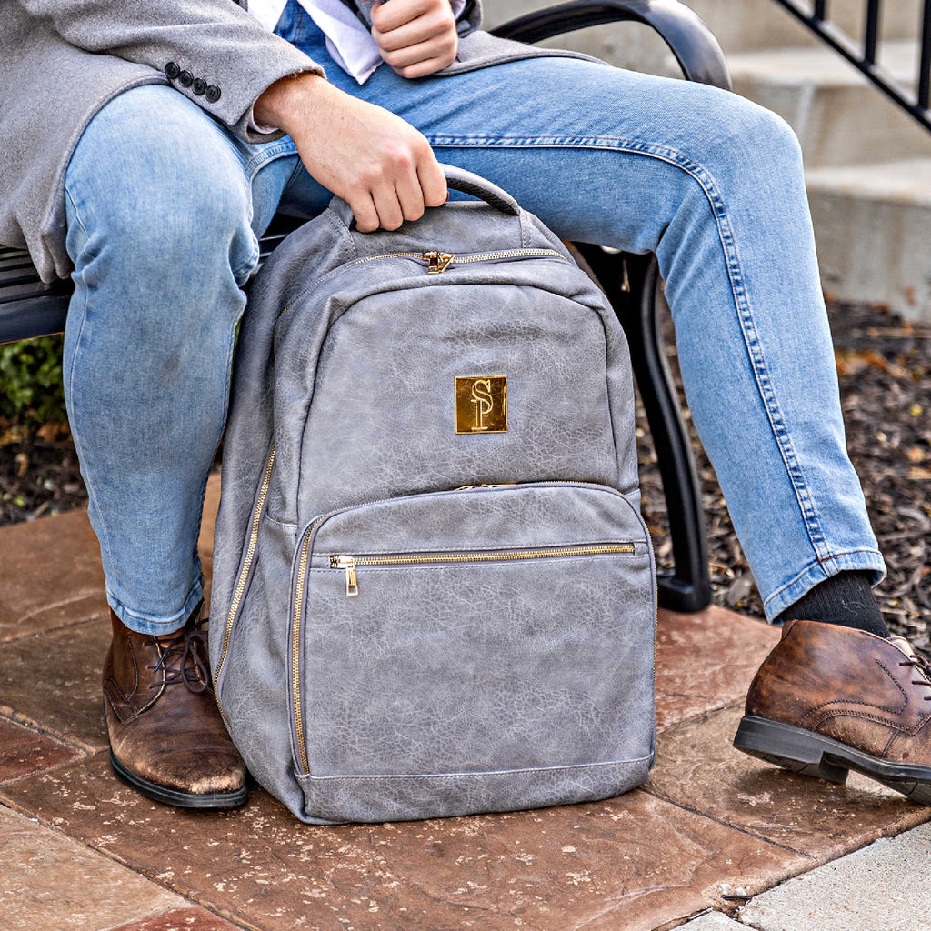 Grey Leather Commuter Bag (Only 9 Available at I Got It First)
