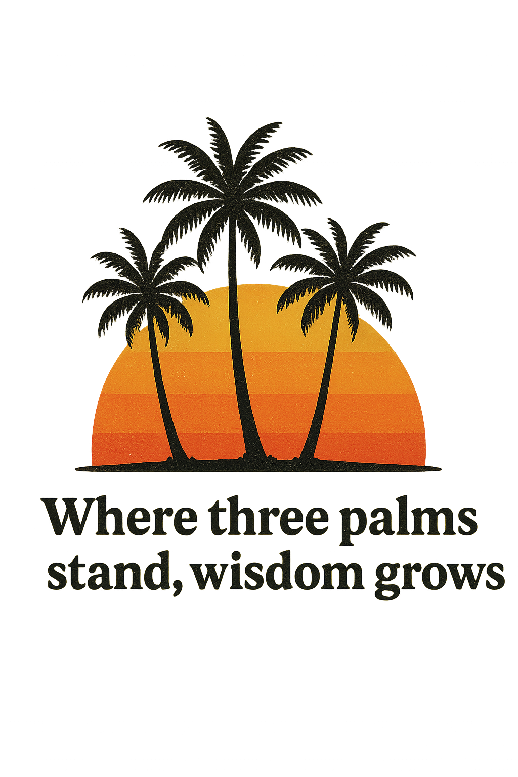 The 3 Palms Tee — White Mist