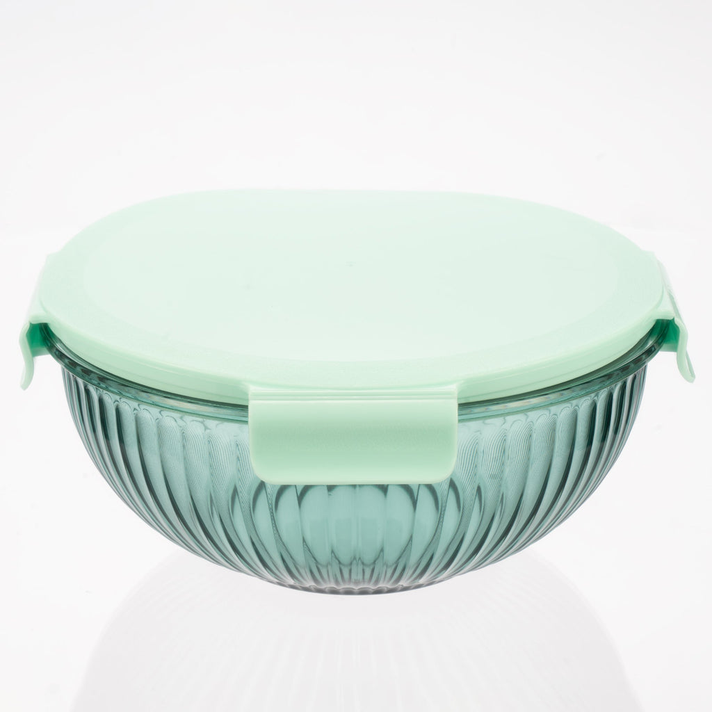 Borosilicate Glass Mixing Bowl Set- Diamond Blue (W/ Handle)