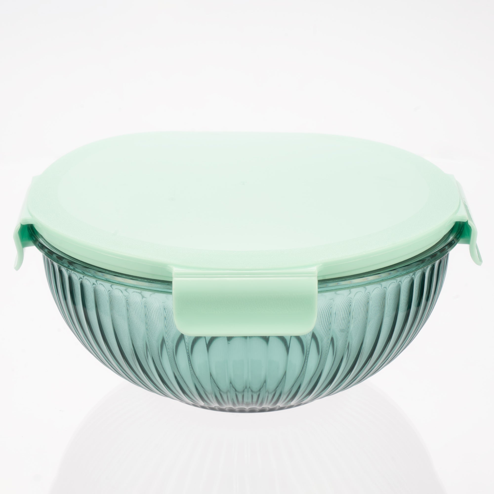 Borosilicate Glass Mixing Bowl Set- Diamond Blue (W/ Handle)