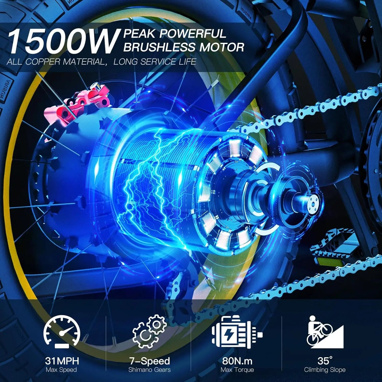 “Coswheel GT20 20” Adult Electric Mountain Bike – 48V Fat Tire eBike”