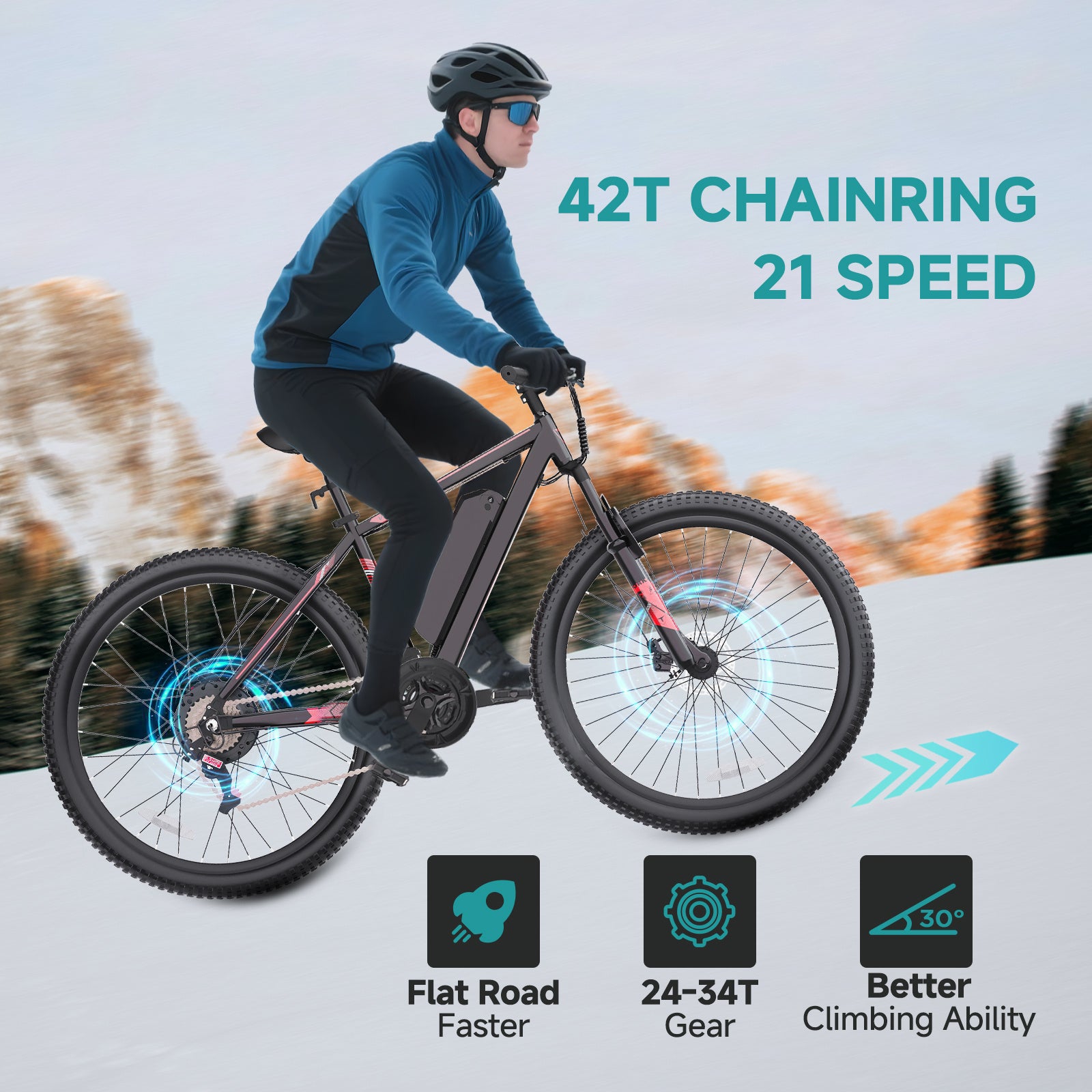 350W City Electric Bike 20” | 40km Range, 21-Speed Gears & Mechanical Disc Brakes