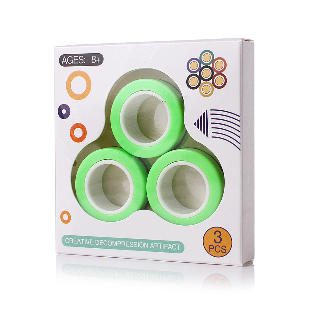 Magic Magnetic Fidget Ring – Anti-Stress Desk Toy for Anxiety Relief & Fun