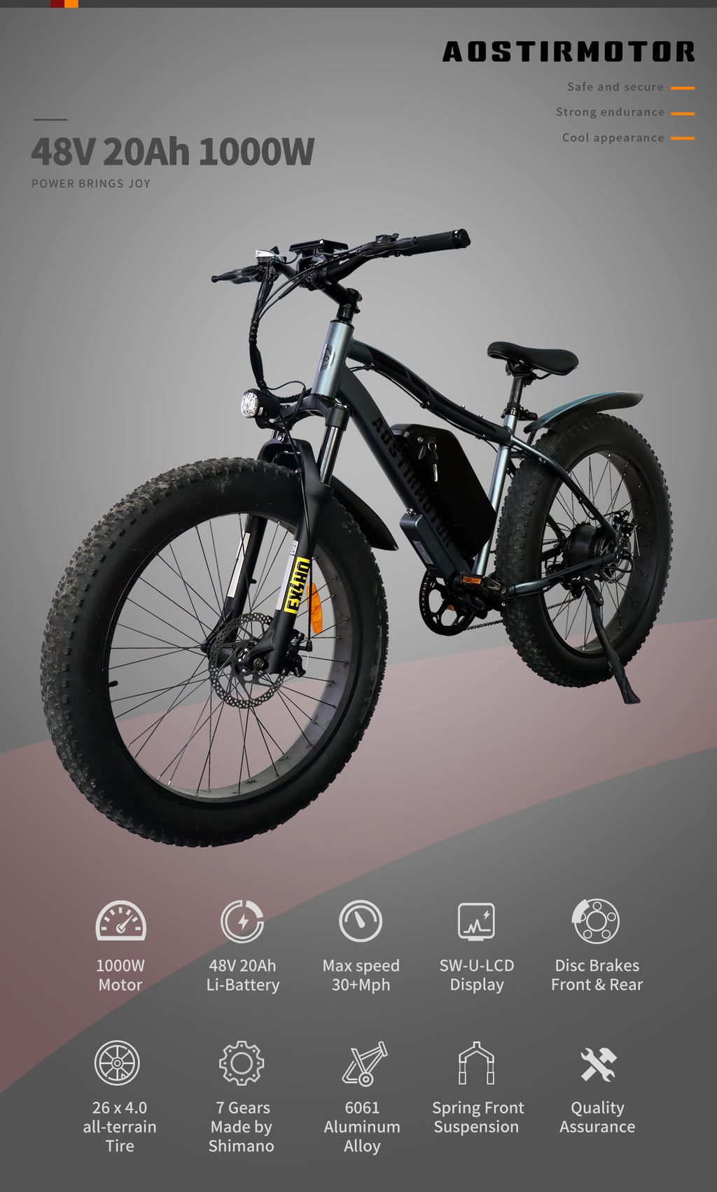 “Foldable Fat Tire E-Bike 500W”