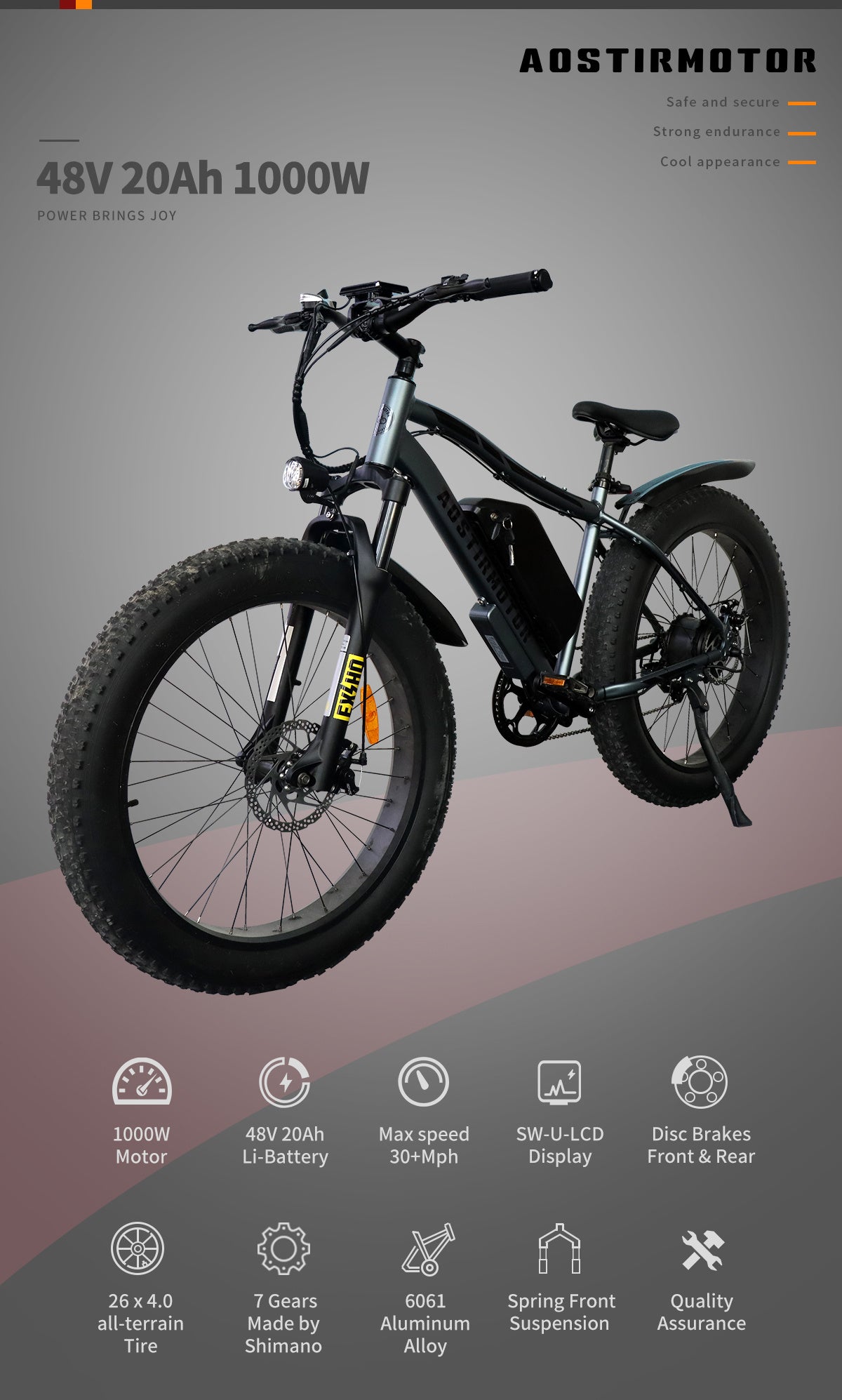 “Foldable Fat Tire E-Bike 500W”