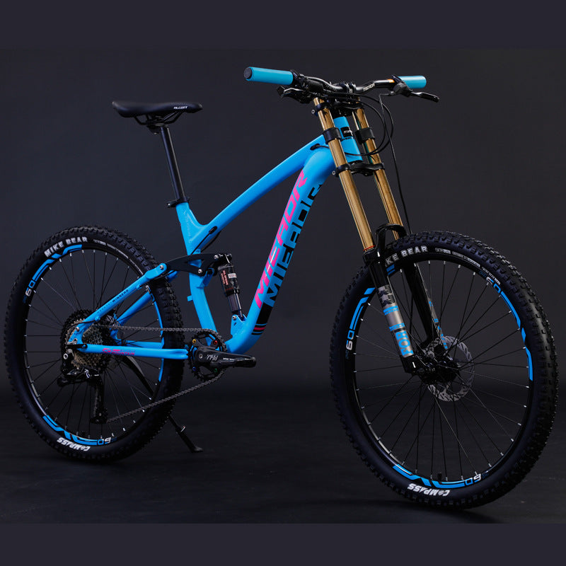Aluminum Alloy Soft Tail Mountain Bike – Hydraulic Oil Brake, Full Suspension Damping, 27-Speed Off-Road Bicycle