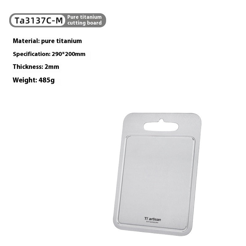TitanEdge™ Titanium Cutting Board – Thickened, Rustproof, Knife-Friendly Precision Board