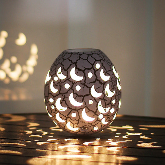 Cracked LED Goose Egg Lamp RGB Tumbler | Rechargeable Mood Light Cup with Touch Control and Color-Changing Design