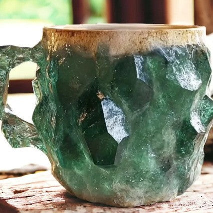 “400ml Resin Mineral Crystal Coffee Mug with Handle”