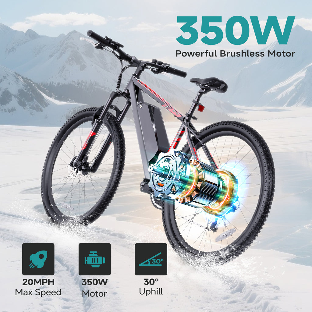 350W City Electric Bike 20” | 40km Range, 21-Speed Gears & Mechanical Disc Brakes
