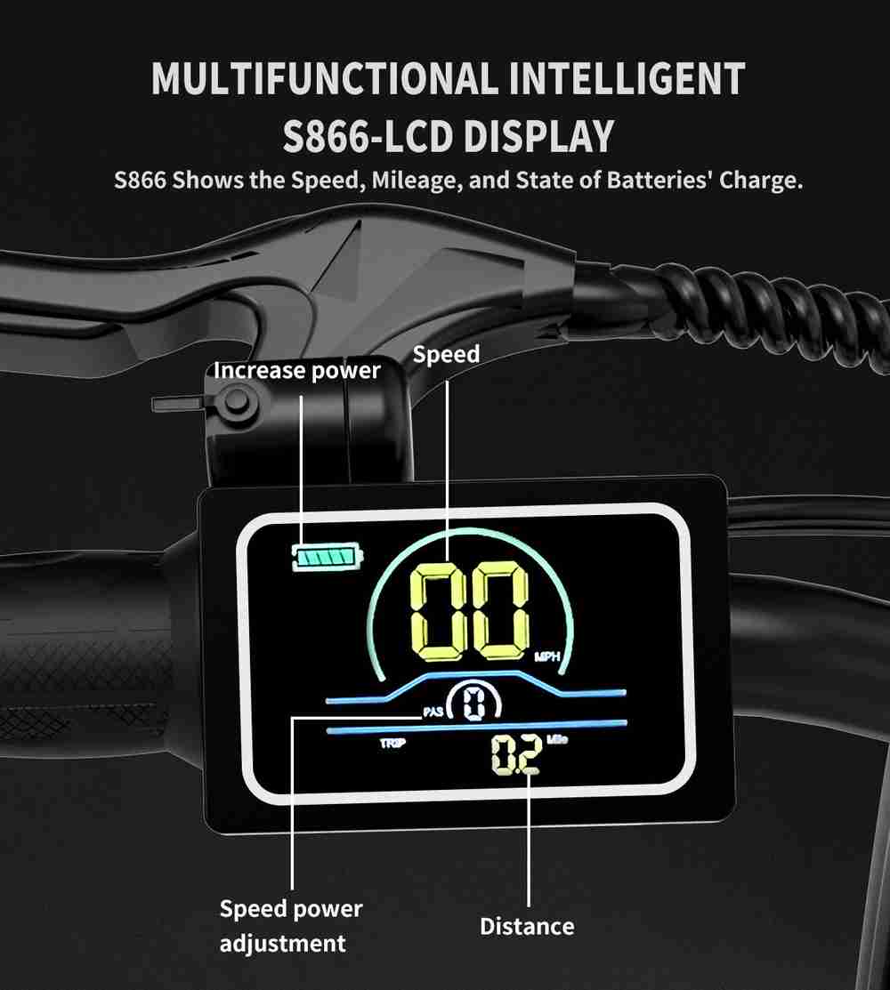 20x4.0 Inch Foldable Fat Tire Electric Bike – 48V 12.5Ah Battery, Dual Disc Brakes & Extended Range