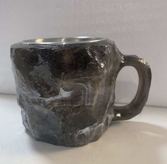 “400ml Resin Mineral Crystal Coffee Mug with Handle”