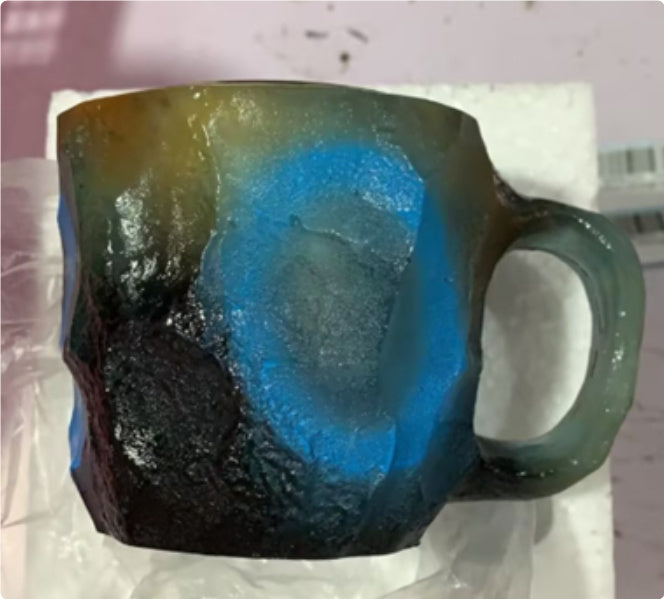 “400ml Resin Mineral Crystal Coffee Mug with Handle”