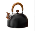 Stainless Steel Sky Gray Whistle Kettle with Folding Handle – Fast Boil, Heat-Resistant Design