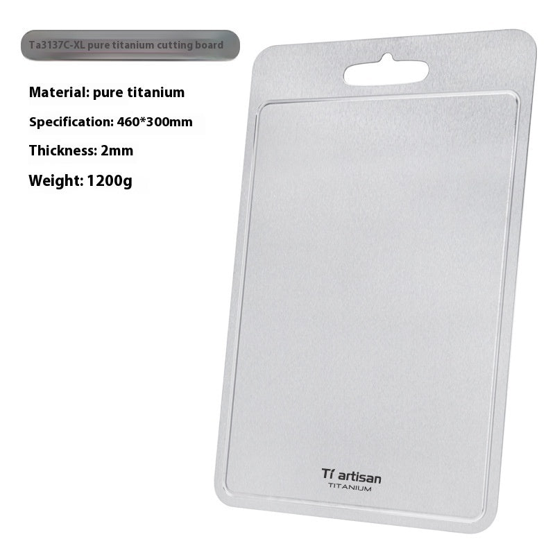 TitanEdge™ Titanium Cutting Board – Thickened, Rustproof, Knife-Friendly Precision Board