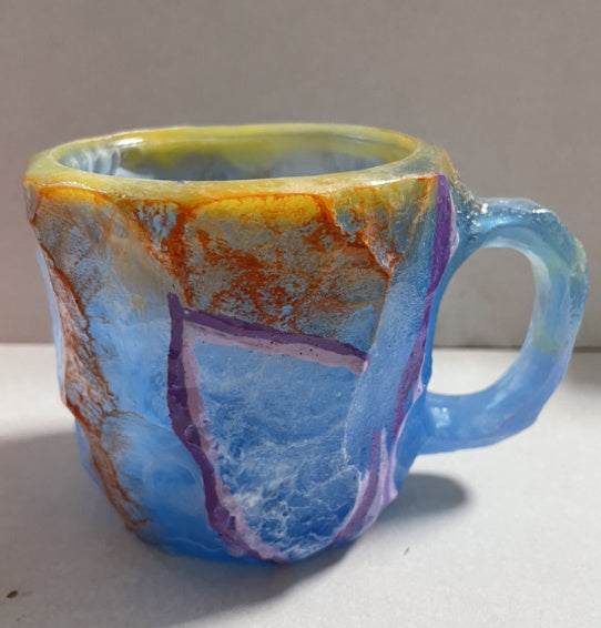 “400ml Resin Mineral Crystal Coffee Mug with Handle”
