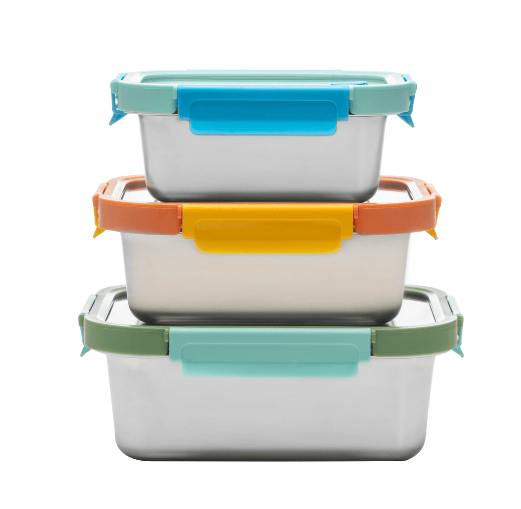 Multicolor Microwave Safe Stainless Steel Set