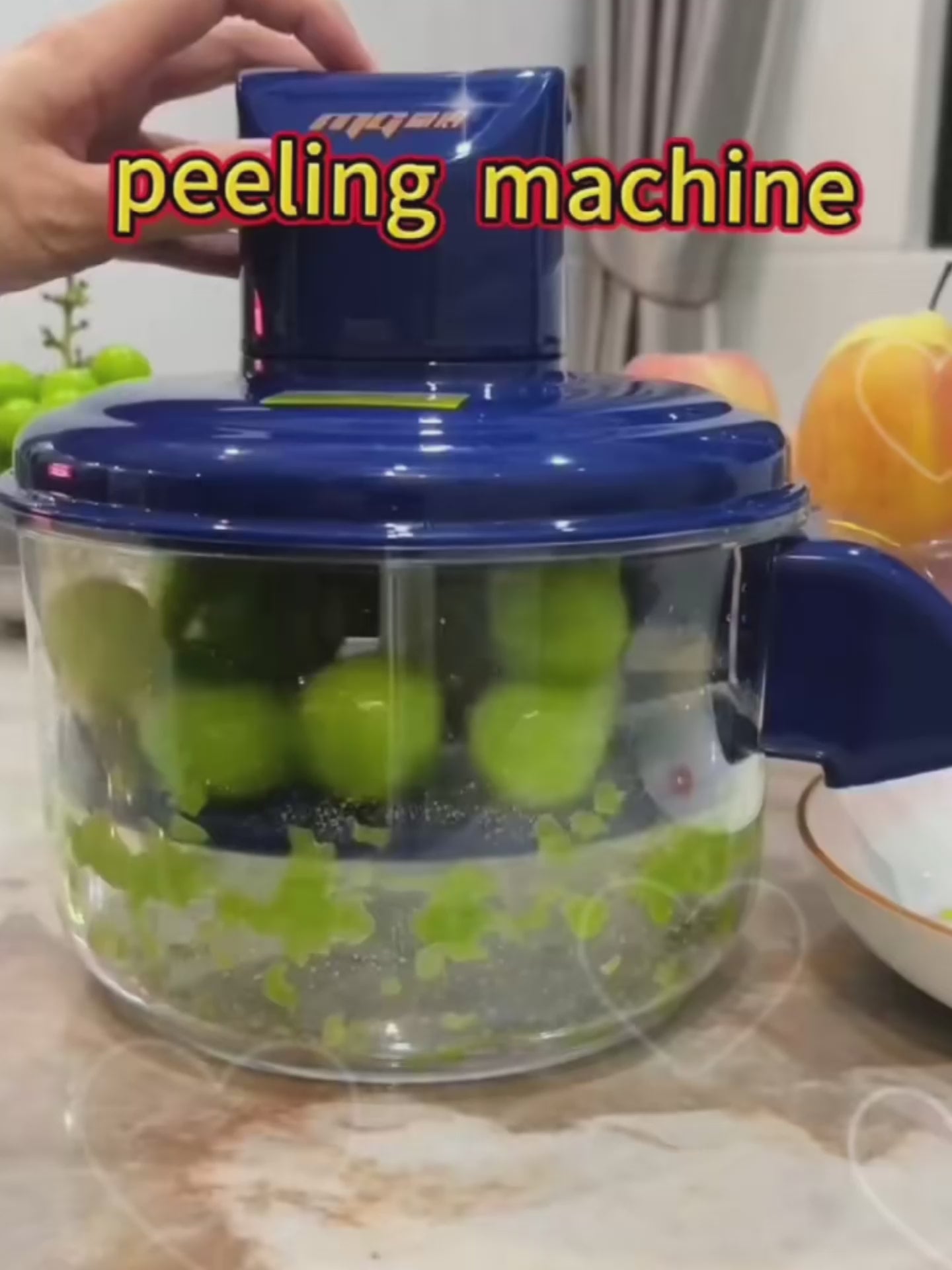 Automatic Electric Fruit Peeler – Rechargeable Hands-Free Grape & Tomato Skin Remover