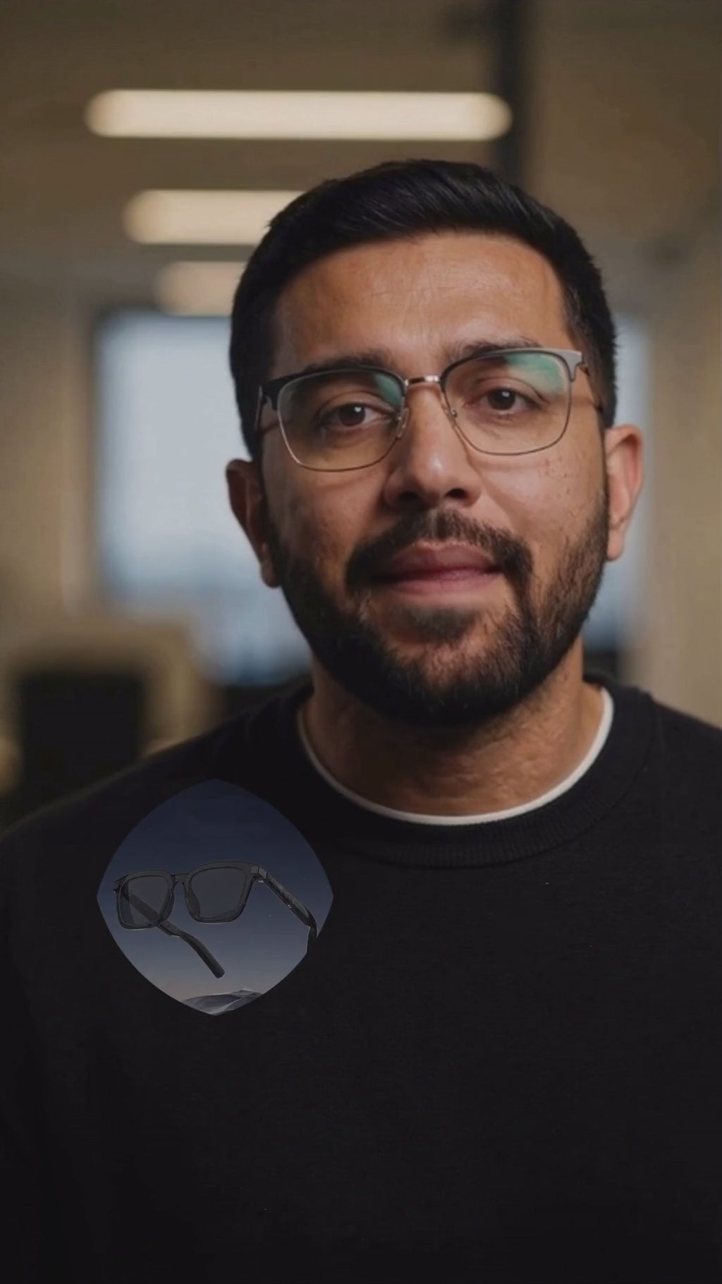 Black Technology Smart Bluetooth Glasses – Hands-Free Calls, Music, UV400 Protection, Outdoor Sports