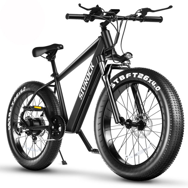 I Got It First 1000W electric fat tire bike in black with thick tires and sturdy frame