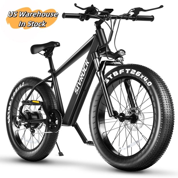 I Got It First 1000W electric fat tire bike with black frame and thick tires for off-road riding